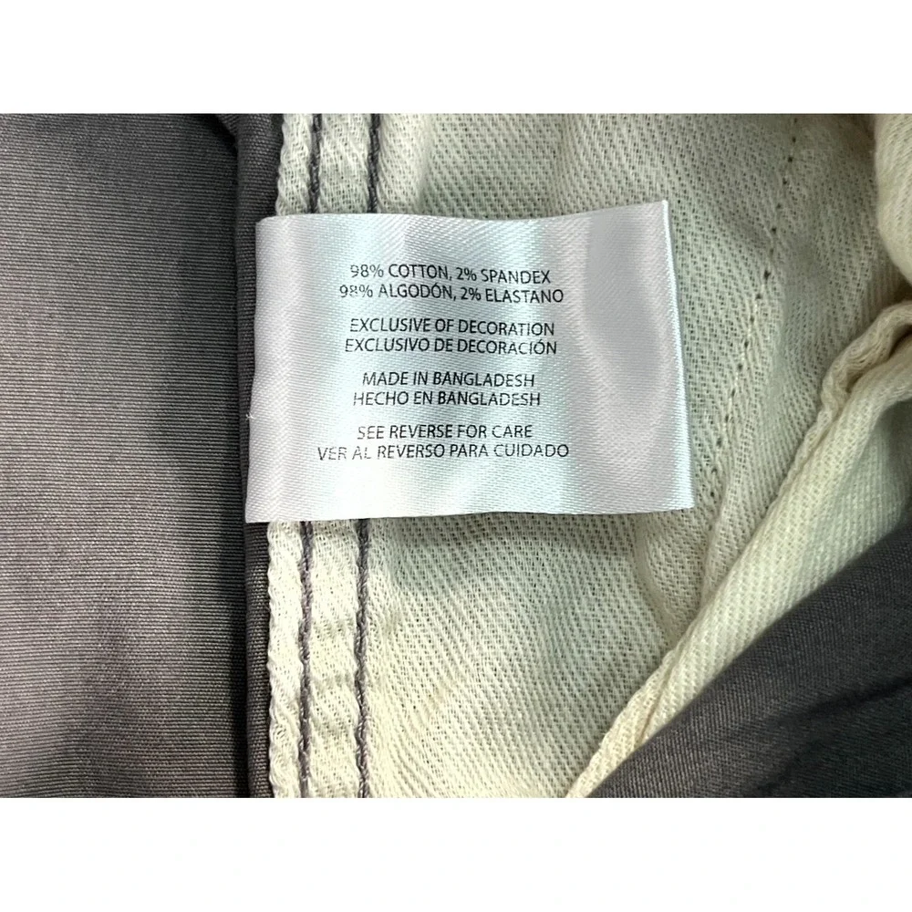 GAP Chino Shorts Mens Medium Gray Cotton‎ Stretch Drawstring Flat Front Outdoor